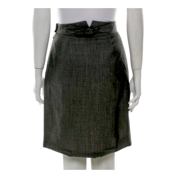 Size 8 - Zac Posen Grey Mid Length Skirt - Picture 3 of 3